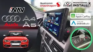 UPGRADING INAV Android Screen AUDI A4 A5 B8 B8.5 Navigation Apple CarPlay Android Auto Google Maps