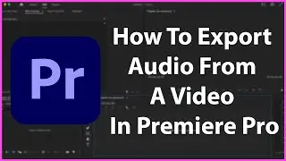 How To Export Audio From A Video In Premiere Pro - MP3 AAC WAV