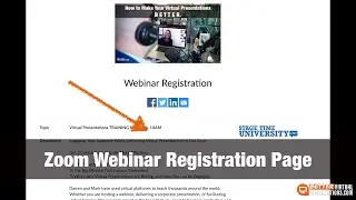 Zoom Webinar Registration Page