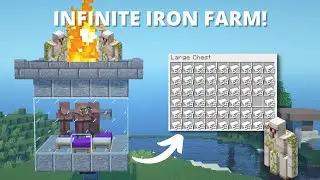 Minecraft Easy and Unlimited Iron Farm Tutorial!