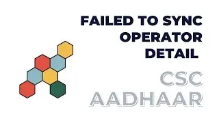 failed to sync operator details 😭😭