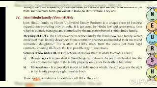 HUF and it's characteristics