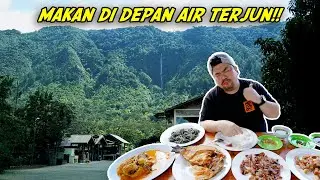 BANTAI SEMEJA PENUH MAKANAN DI DEPAN AIR TERJUN!!