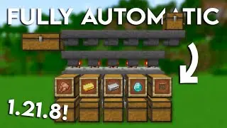 NEW MINECRAFT 1.21.10 FULLY AUTOMATIC SORTING SYSTEM TUTORIAL (Java & Bedrock)