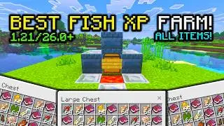 BEST FISH XP FARM (AUTOMATIC!) In Minecraft Bedrock 1.21/26.0+ !!