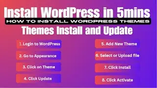 How to install and update WordPress theme | wordpress theme installation | Theme Update