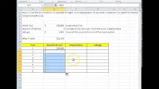 00174 - How To Use The SLN Function To Calculate Straight Line Depreciation Of An Asset Investment