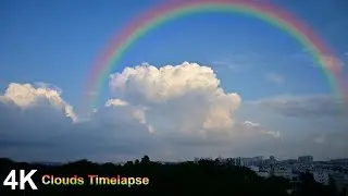 [4K] Clouds Timelapse UHD video | watching clouds and lightening from balcony