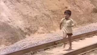 Dr.Rajkumar Chasing Puneeth Rajkumar On Railway Track | Vasantha Geetha Kannada Movie Scene