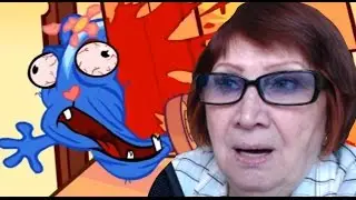 РЕАКЦИЯ НА СТРАШНЫЙ МУЛЬТИК - БАБУШКА В ШОКЕ!