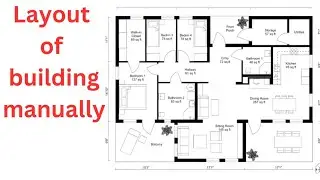How to layout a house manually before construction.