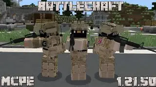 Battlecraft v2.0 ADD-ON MINECRAFT MCPE MCBE V.1.21.50 MILITARY 🎖️🪖