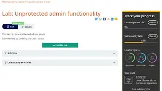 Web Security Academy | Access Control | 1 - Unprotected Admin Functionality