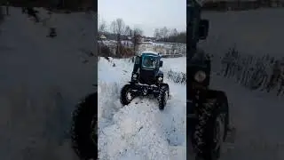 Т.40 толкаем снег