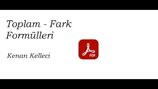 Toplam Fark Formülleri