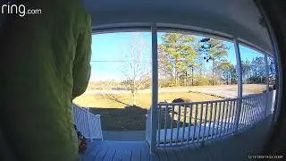 Amazon delivery bumps my trash can