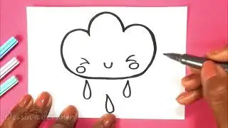 Comment dessiner un nuage moelleux kawaii facile étape par étape