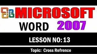 Cross Reference in MS Word, Urdu Tutorial
