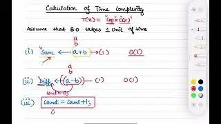 Calculation of Time Complexity || Example-1 || How to find Time Complexity of an Algorithm