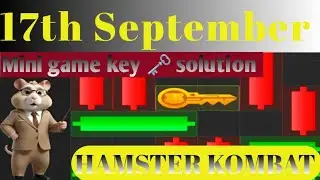 17th September mini game key 🗝️ solution | hamster kombat @MrBeast @cristiano #hamsterkombat