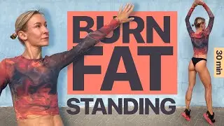 30 Min FAT LOSS FULL BODY ALL STANDING HIIT Workout - At Home | No Equipment