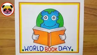 World Book Day Drawing / World Book Day Poster Drawing / Reading Day Poster Drawing