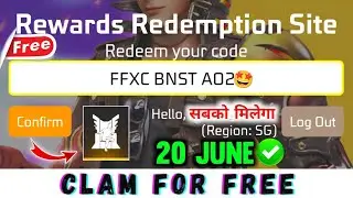 FREE FIRE REDEEM CODE TODAY 20 JUNE REDEEM CODE FREE FIRE | FF CODE TODAY 20 JUNE