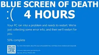 Windows 10 Blue Screen of Death REAL COUNT BSOD 4 hours 4K Resolution