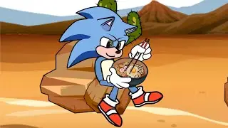 Sonic & Knuckles: The Great Desert Snack! 🌭🌵 | Wholesome 2D Animation