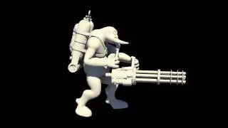 Pyro The Pachyderm walk cycle test