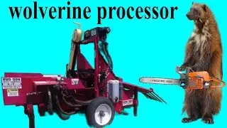 hudson wolverine firewood processor in action
