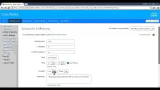 How to Schedule a Cisco WebEx Meeting from the WebEx Site