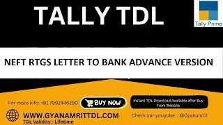 NEFT RTGS Letter To Bank Tally TDL