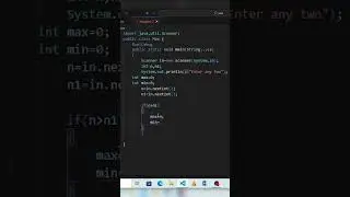 Java program to print max and min value , find max and min value of two values