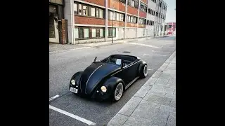Volkswagen Beetle 1961 transformed into a Black Matte Roadster Slideshow