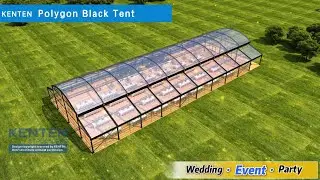 Polygon Black Structure Tent  -  Atrium Tent