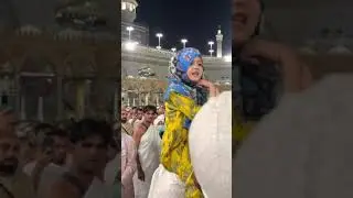 Minik Kız Babasının Omzunda Tavaf Yapıyor #kaaba #kabe #tavaf