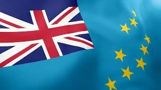 TUVALU - Waving Flag Loop 4K
