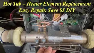 Spa Hot Tub Heater Element Replacement Breaker GFCI Fix. Also ow to Cut Off Seized Element Nuts