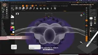 ZB_11.04 | Zbrush | Apply alpha/masks with Transform Smart Mask & Radial symmetry