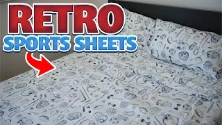 Retro Sports themed Bed Sheet Set