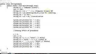 String Class Demo