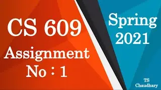 CS 609 Assignment No 1 Solution Spring 2021