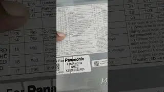 Panasonic Inverter AC error code 