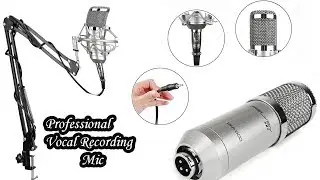 Professional BM 800 Condenser Microphone-Audio Studio Vocal Recording Mic With Microphone Stand