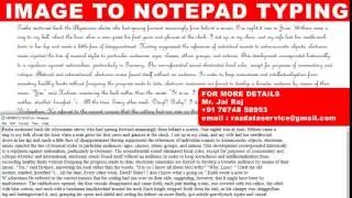 IMAGE TO NOTEPAD-TEXT CONVERSION-TYPING SERVICE