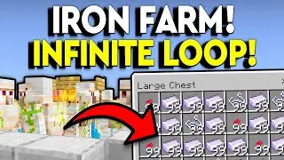 BEST IRON FARM EVER! (INFINITE) In Minecraft Bedrock, MCPE 1.21