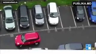 Rizi cu lacrimi!!!! vezi cum parcheaza o soferita masina din spate!!!