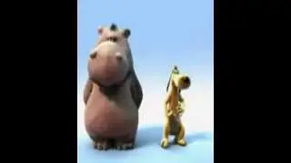happy hippo