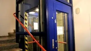 1993 Lifton roped hydraulic glass elevator @ Færgegaarden apartments, Nørresundby, Denmark